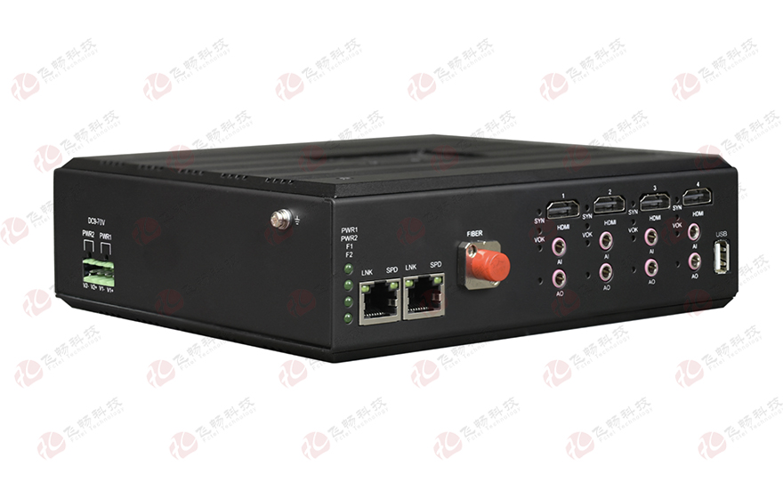 飛暢科技-4路2K HDMI+1路雙向獨(dú)立音頻 + 2路物理隔離千兆以太網(wǎng)+USB 光端機(jī)