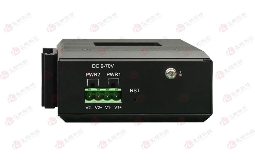 飛暢科技-工業(yè)軌式2路串口／4路開關(guān)量+4路百兆電 光端機(jī)